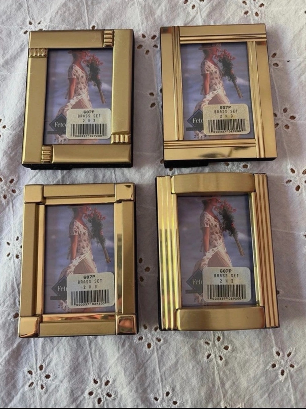 Fetco Set of 4 Brass Frames